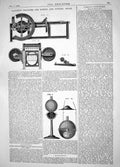 Old Engineering 1864 Gauchet Machinery Sawing Cutting Sugar Burt Lamp Victorian