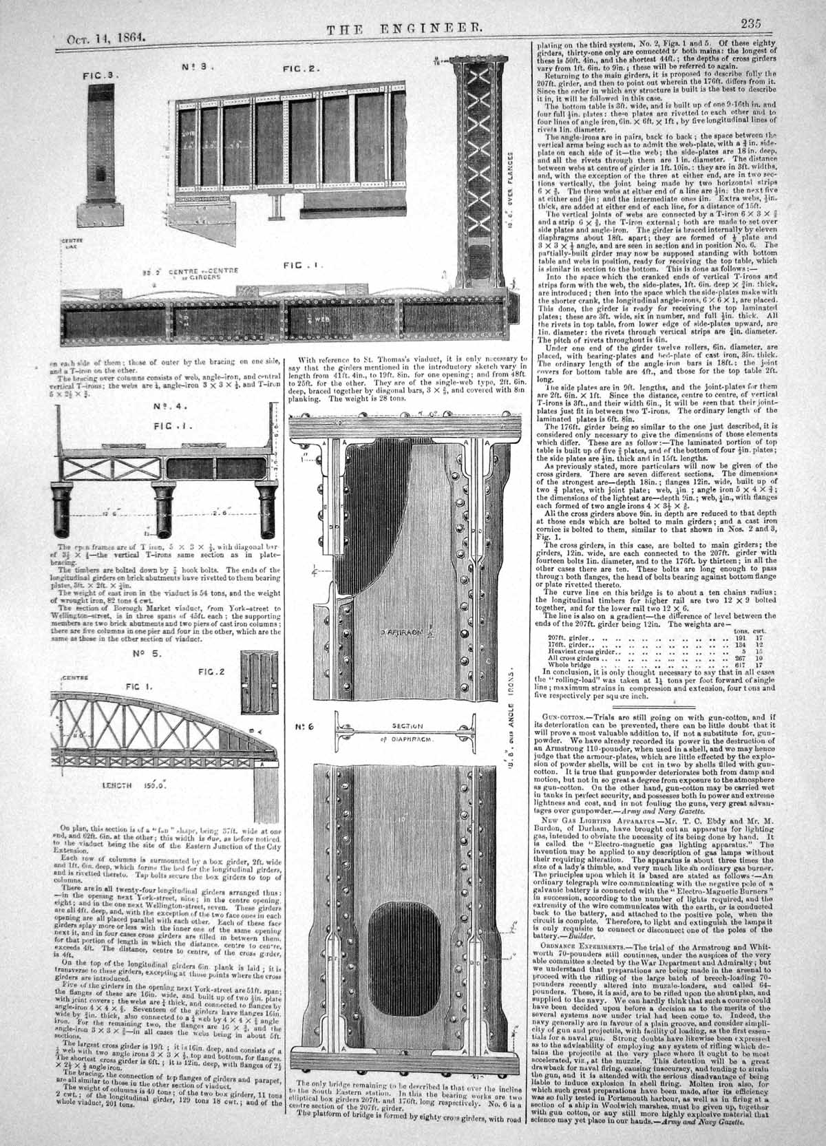 Antique Print Engineering 1864 Affirmative Signals Colonel Yolland Railway 19th
