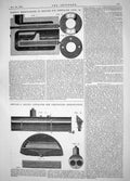 Antique Print 1864 Baker Retorts Distilling Coal Seward Smith Incrustation 19th