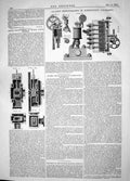 Antique Old Print 1864 Howe Motive Power Engines Clark Lubricating Apparatus