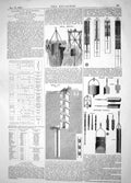 Old Engineering 1864 Well Boring Machinery Supply Natural Spring Tool Victorian