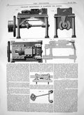 Old Antique Print Engineering 1865 Abraham Improvements Machinery Coining 19th