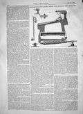 Antique Print 1865 Standeven Self-Acting Mules Spinning Doubling Machinery 19th