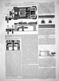 Antique Old Print 1865 Bennie Apparatus Bending Straightening Rods Fraser Gas