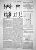 Antique Print 1865 Hirst Spool Tubes Cartridges Cases Construction Turbines