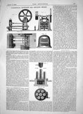 Antique Print 1865 Blackwell Machinery Punching Metals Weild Casting Ingots