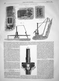 Old Low Boring Machines 1865 Brocksieper Regulating Flow Gas Burners Victorian