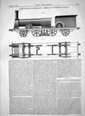 Old Print 1865 Adams Method Increasing Adhesion Locomotive Engines Train 19th
