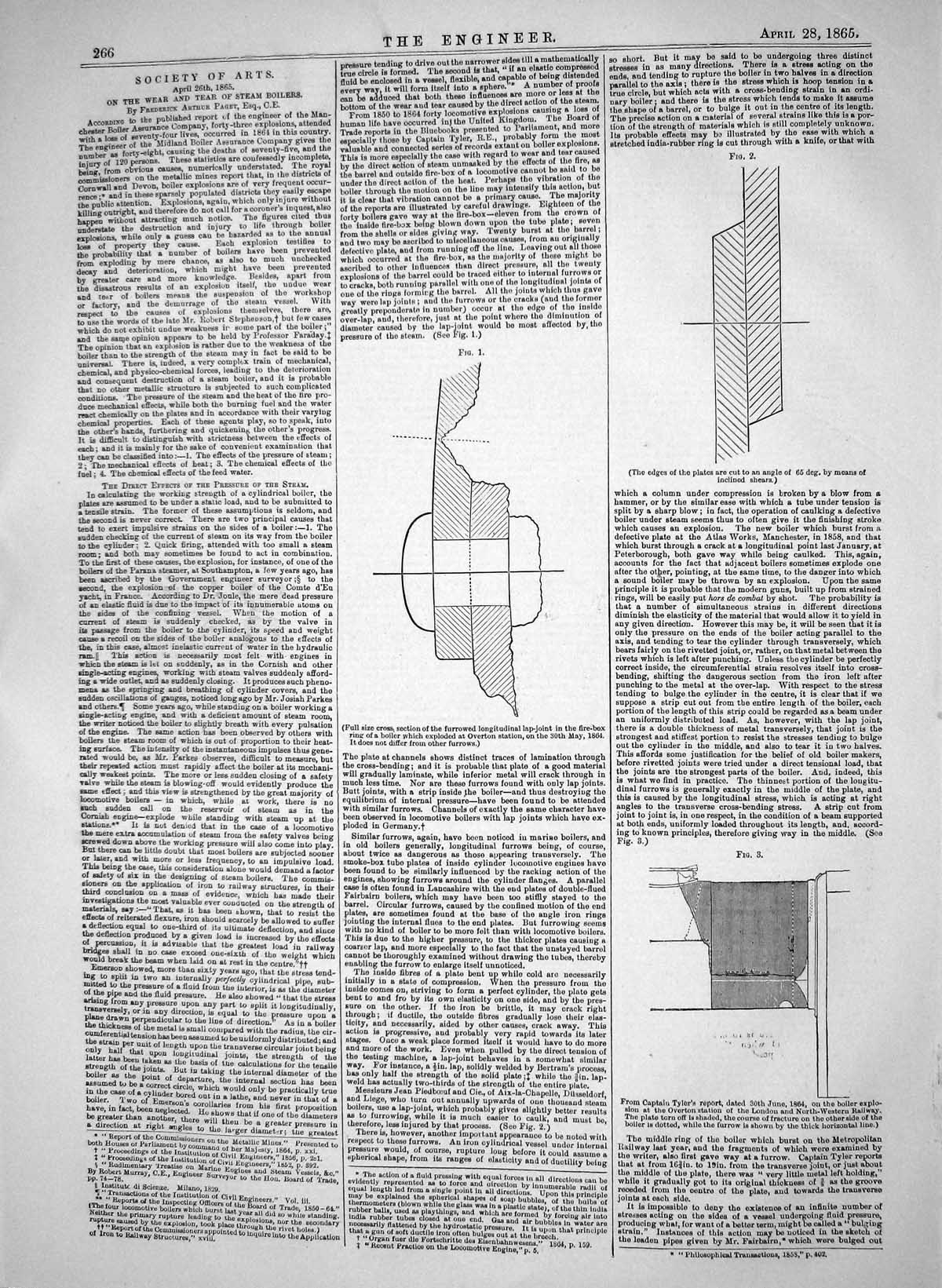 Old 1865 Diagrams Steam Boilers Effects Pressure Steam Frederick Page Victorian