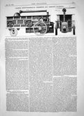 Antique Old Print 1865 Daniel Crowe Improvemants Threshing Dressing Machinery