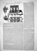 Antique Old Print 1865 Buckley Crossley Forging Machinery Dukinfield Cheshire