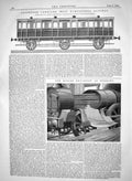 Old Print 1865 Train Carriages Hartlepool Railway Boiler Striling Cochran 19th