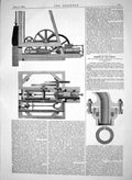 Antique Old Print 1865 Condensing Locomotives Machinery Water Boilers Trains