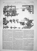 Old Engineering 1865 Bodmer Improvements Self-Acting Mules Machinery Victorian