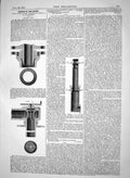 Old Engineering 1865 Coupling Pipes Adams Metallic Gland Arrangement Victorian