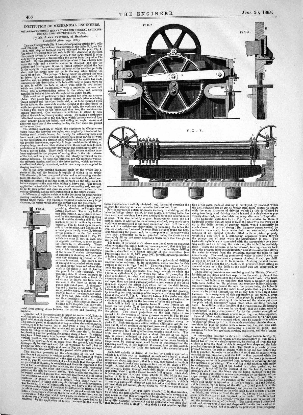 Old Improvements Heavy Tools Iron Shipbuilding Work James Fletcher 18 Victorian