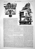 Old Print 1865 Improvements Heavy Tools Shipbuilding Work James Fletcher 19th