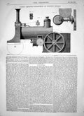 Antique Print 1865 Payne Improved Construction Traction Engines Thrapstone 19th