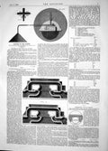 Antique Print 1865 Improvements Slide Valves Marine Engine Machinery Boiler