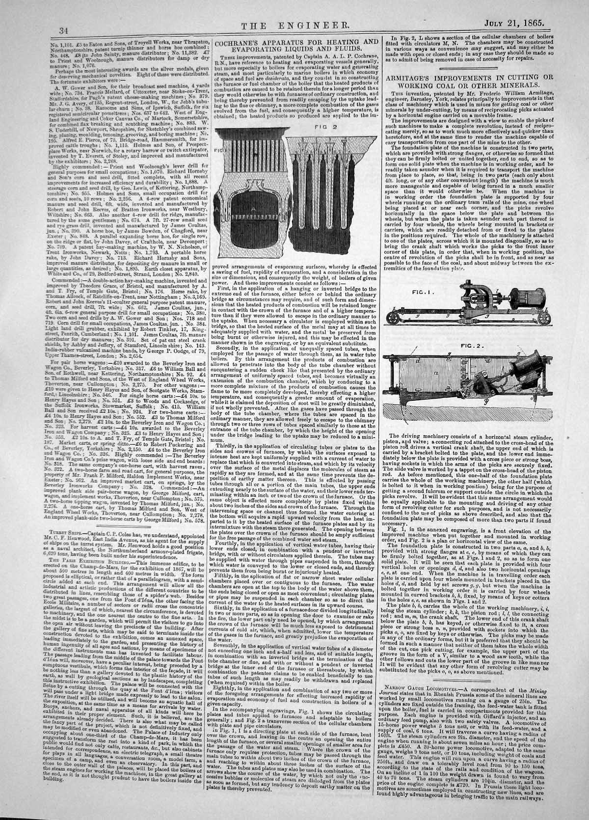 Old 1865 Cochrane Apparatus Heating Evaporating Liquids Fluids Armita Victorian