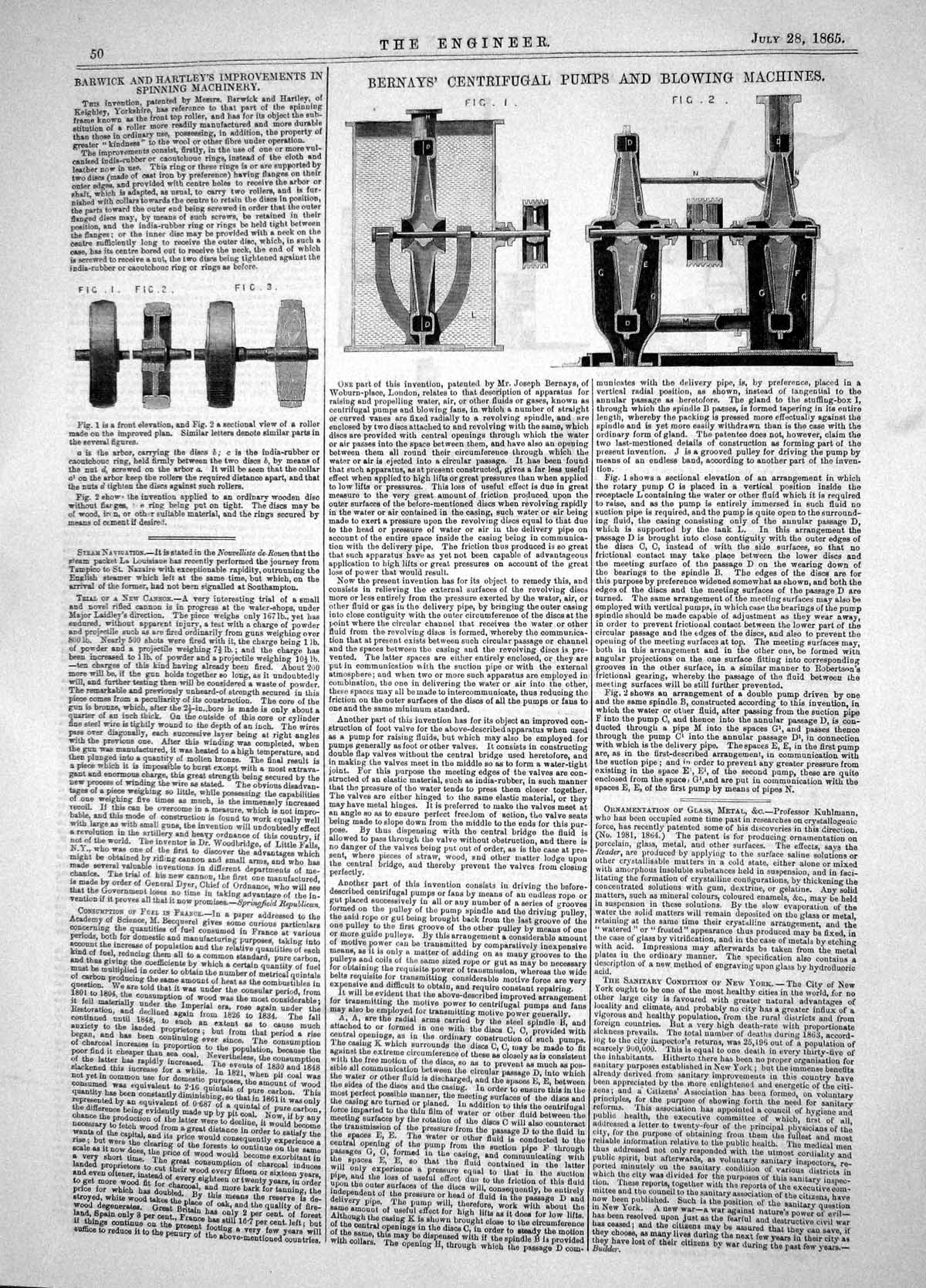 Old 1865 Barwick Hartley Spinning Machinery Bernay Centrifugal Pumps Victorian