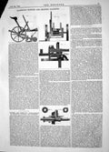 Old Print 1865 William Cranston Mowing Reaping Machinery Calvert Edmeston 19th