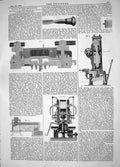Antique Print Engineering 1865 Patent Nut Bolt Company Birmingham Machinery