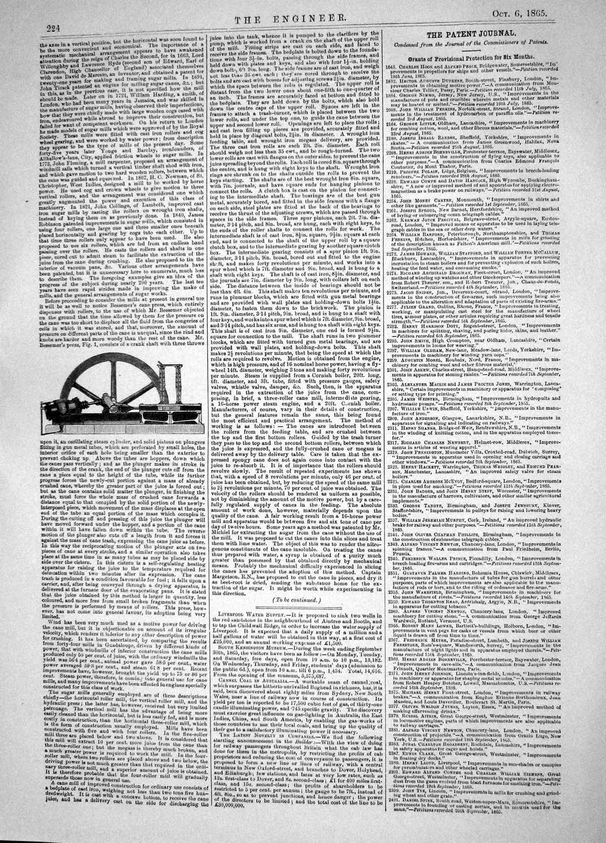 Old 1865 Carrington Sugar Making Machinery Perry Nursey Steam Cylinde Victorian