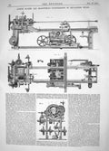 Old 1865 Dobson Slater Halliwell Improvements Self-Acting Mules Machi Victorian