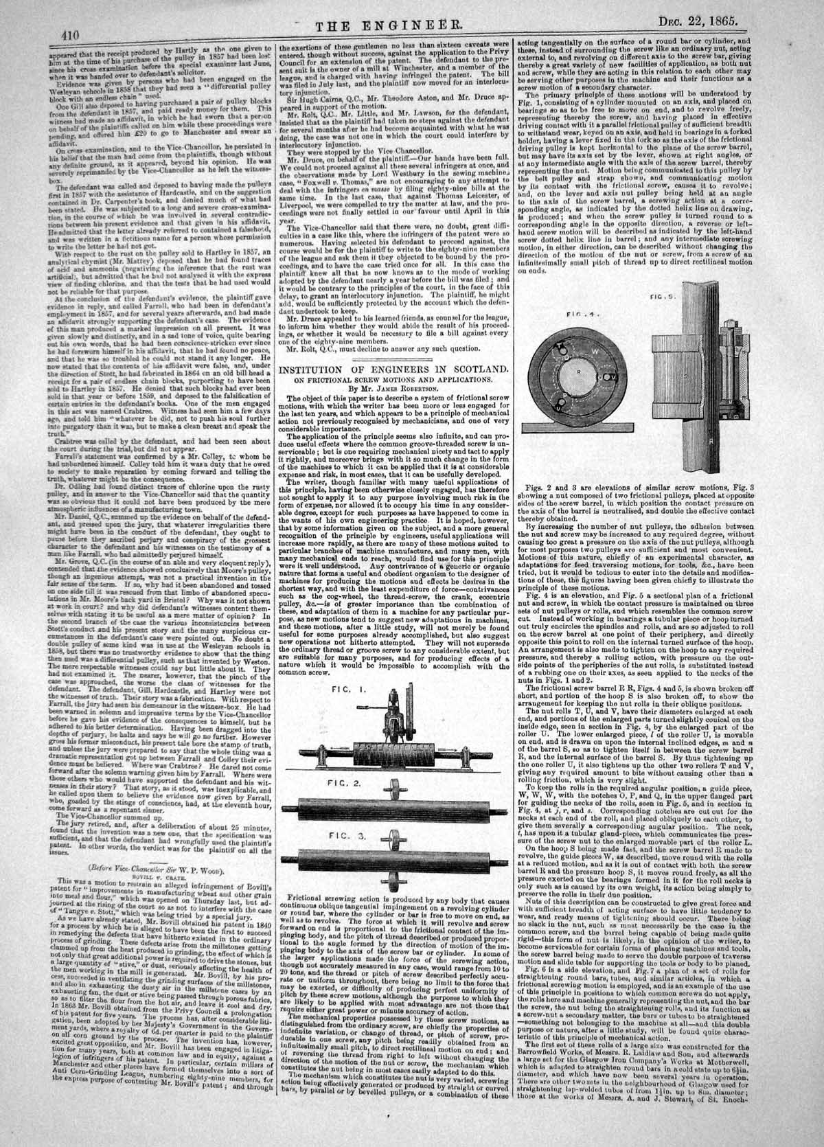 Old Frictional Screw Motions Applications Machinery James Robertson