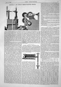 Old Print 1866 Maudslay Field Three-Cylinder Engine Clar Combustion Pump 19th
