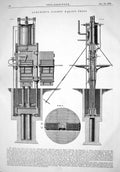 Old Engineering 1866 Invention Ashcroft Patent Balling Press Machiner Victorian