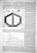 Antique Old Print Engineering 1866 Papers Puddling Diagrams Practical Puddles