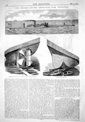 Old Engineering 1866 United States Iron-Clad Ram Dictator Ship Sternp Victorian