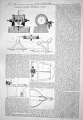 Antique Old Print 1866 Elder Liverpool Steam Steering Gear Machinery Diagrams