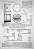 Antique Old Print 1866 Cycloscope Ericsson Engines Section Through Cylinders