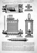 Antique Print 1866 Electro-Magnetic Machine Wilde Commissioners Lighthouse 19th