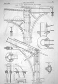Antique Print 1866 Paris Exhibition Building Details Intermediate Galleries