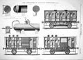 Old Antique Print Gas Apparatus Railway Carriages Trains Engineering 1866 19th