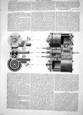 Old Print Engineering 1866 Light Portable Engines Machinery Cylinder Gas 19th