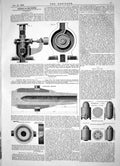Old Print 1866 Centrifugal Pumps Ericsson Wrought Iron Gun Naval Ordnance 19th