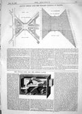Antique Print 1866 Six-Way Bridge Western Railway France Needle Lock Latch 19th