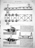 Old Print Engineering 1866De Bergue Iron Permanent Way Railways Apparatus 19th