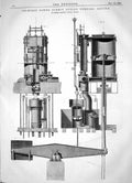 Old Print 1866 250-Horse Power Direct Acting Pumping Engine Harvey Hayle 19th
