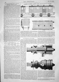 Antique Old Print 1866 Baker Patent Safety Cage Railway Guards Hydraulic Tube