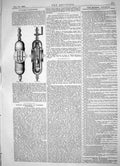 Old Engineering 1866 Saunders Salinometer Elevation Section Machinery Victorian