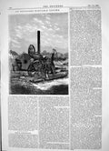 Antique Old Print Engineering 1866 Exploded Portable Engine Tractor Machinery