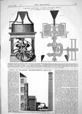 Old Print 1866 Patent Double Action Flour Mill Tye Dawson Broadbent Fire 19th