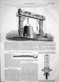 Antique Print 1866 Thirty-Ton Double Acting Travelling Cranes Eastons Ashby