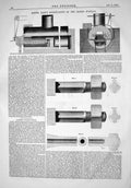 Antique Print 1867 Hart Modification Juckies Furnace Engineering Machinery 19th